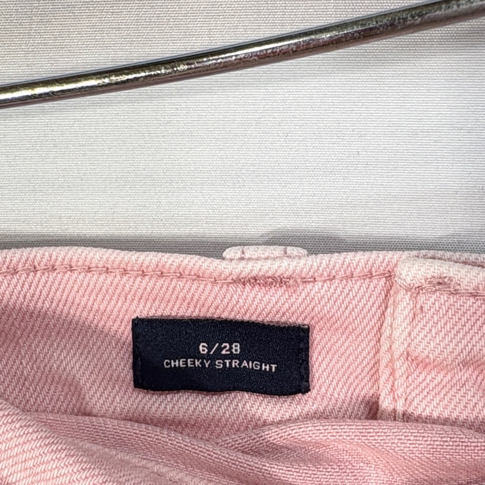 🥥 GAP Pink cheeky, straight button, butterfly raw hem Jeans - Picture 9 of 9